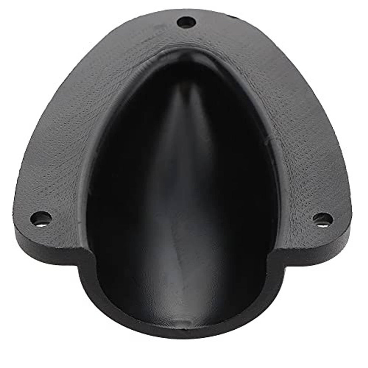 Single 3-inch nylon clamshell vent cover, dark gray, with four mounting holes
