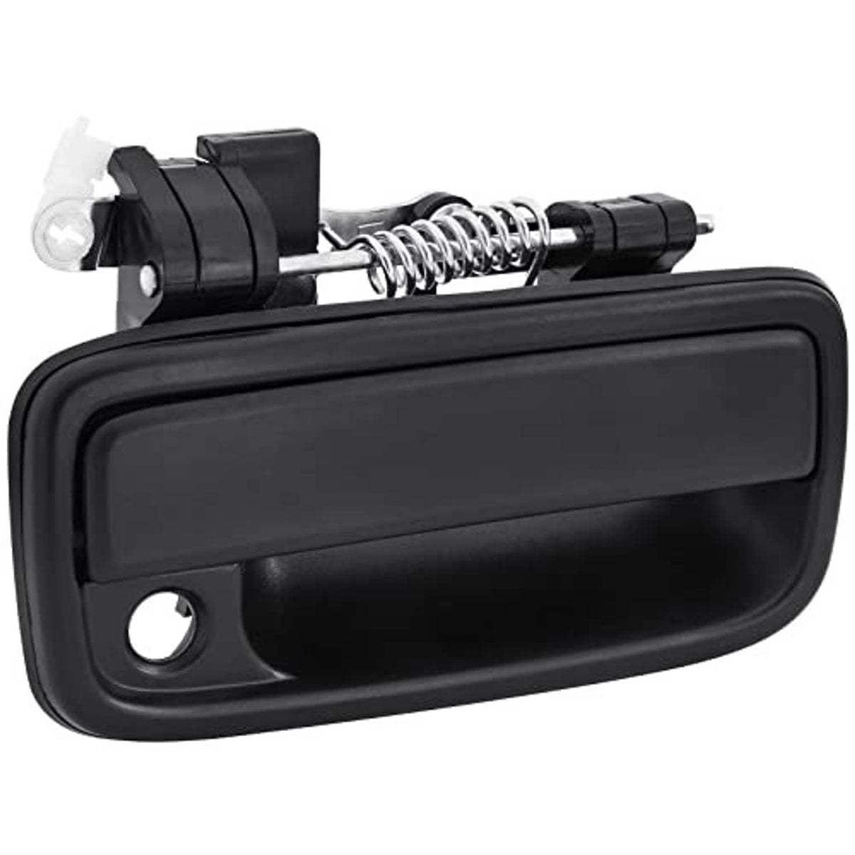Black front right door handle with coil spring and metal linkage
