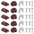Rite-Trak II replacement drawer guide kit in dark brown, with oval guides and screws