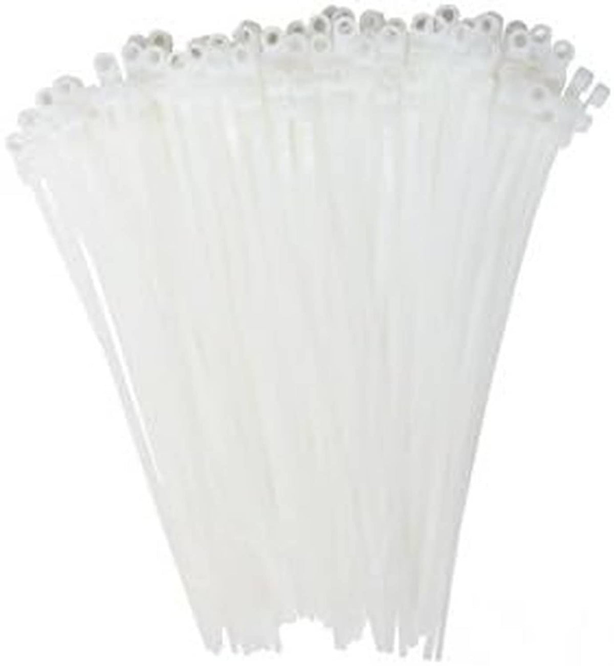 Natural cable tie bundle with screw-mount heads and looped straps