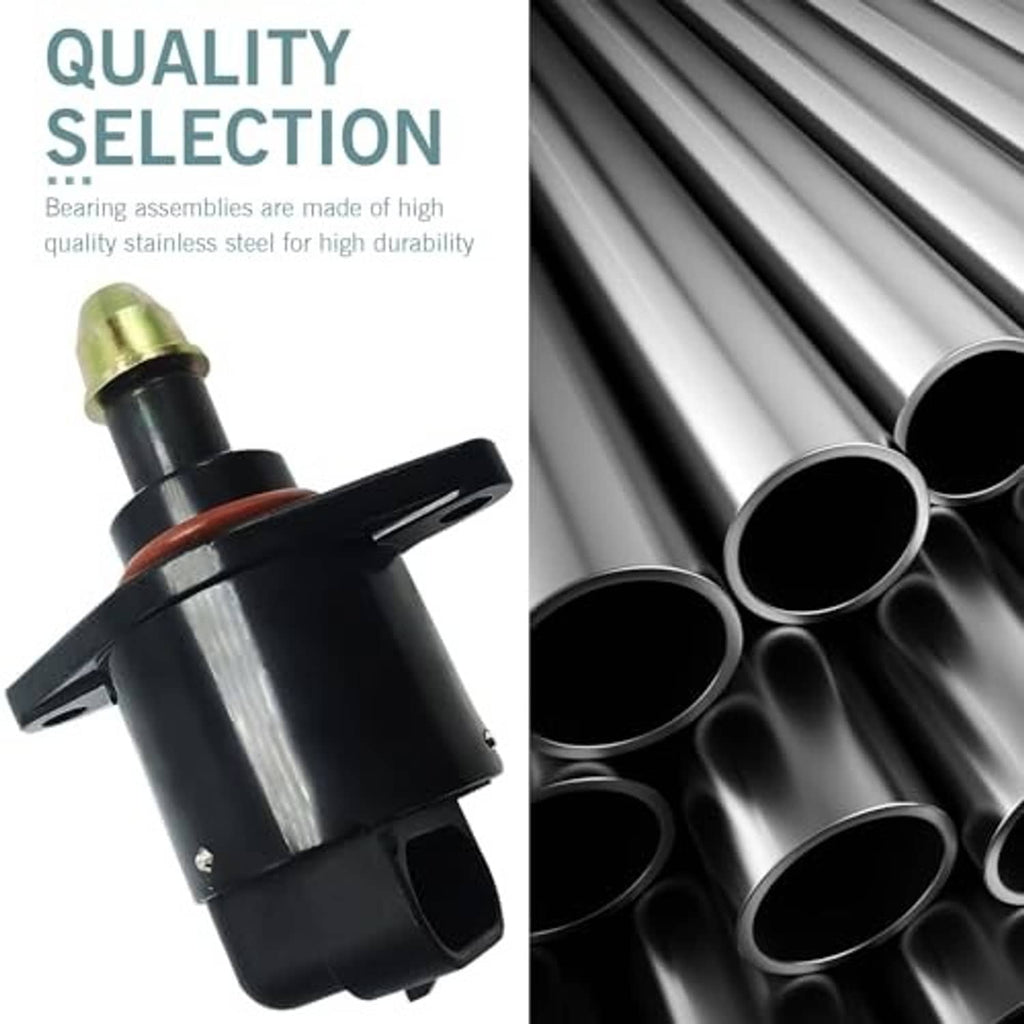 Black idle speed control valve with brass inlet and silver core