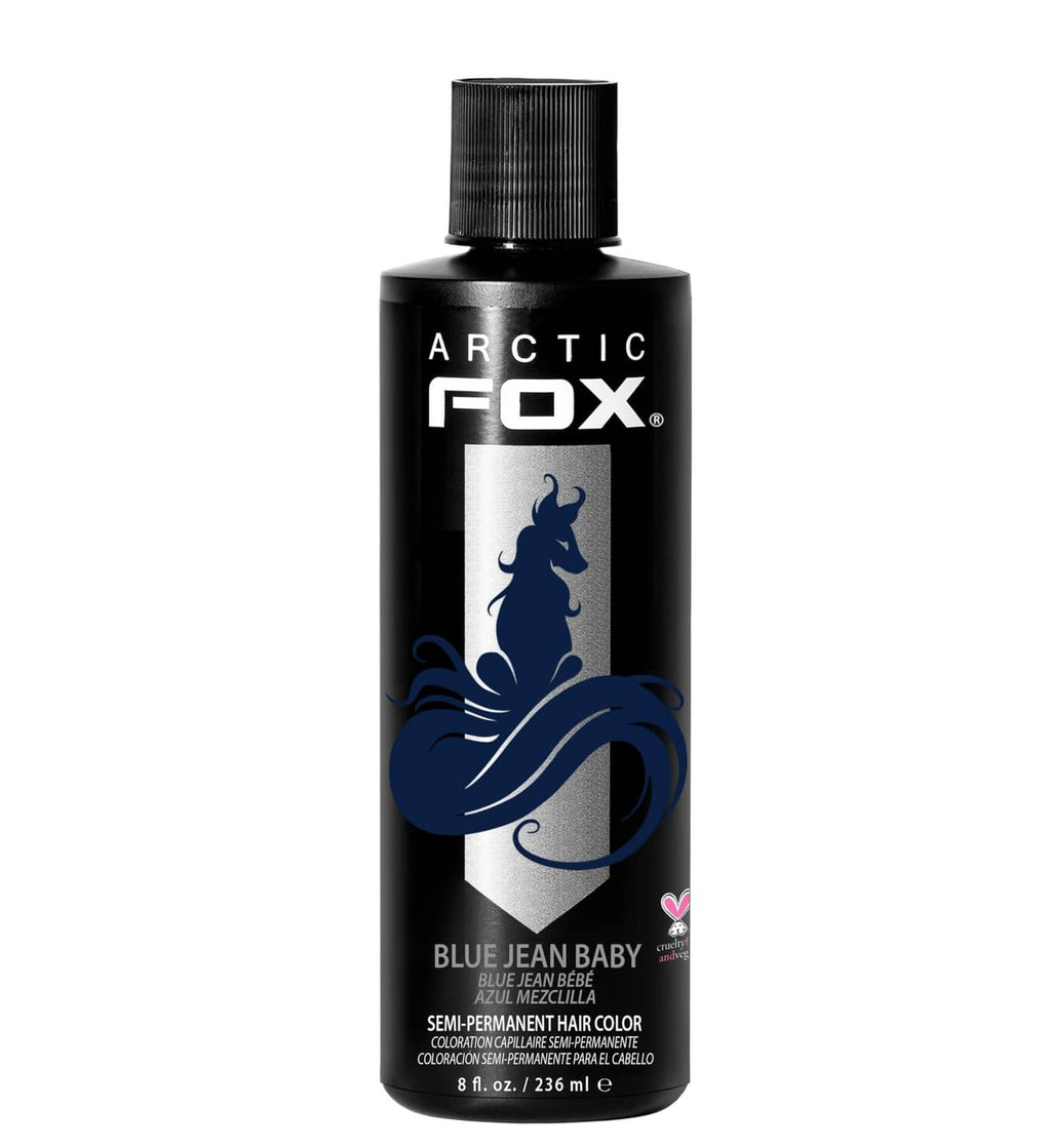 ARCTIC FOX semi-permanent hair color bottle, Blue Jean Baby, 8 fl oz