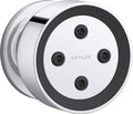 Polished chrome round body spray with four jet nozzles and KOHLER logo