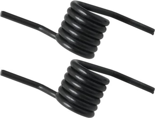 Pair of black steel jack handle spring coils with two straight support arms each.