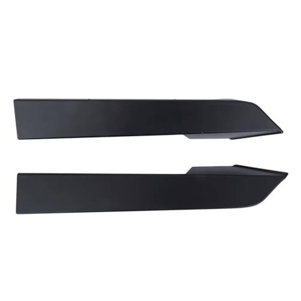 Front bumper lower grille covers, matte black, left and right pair