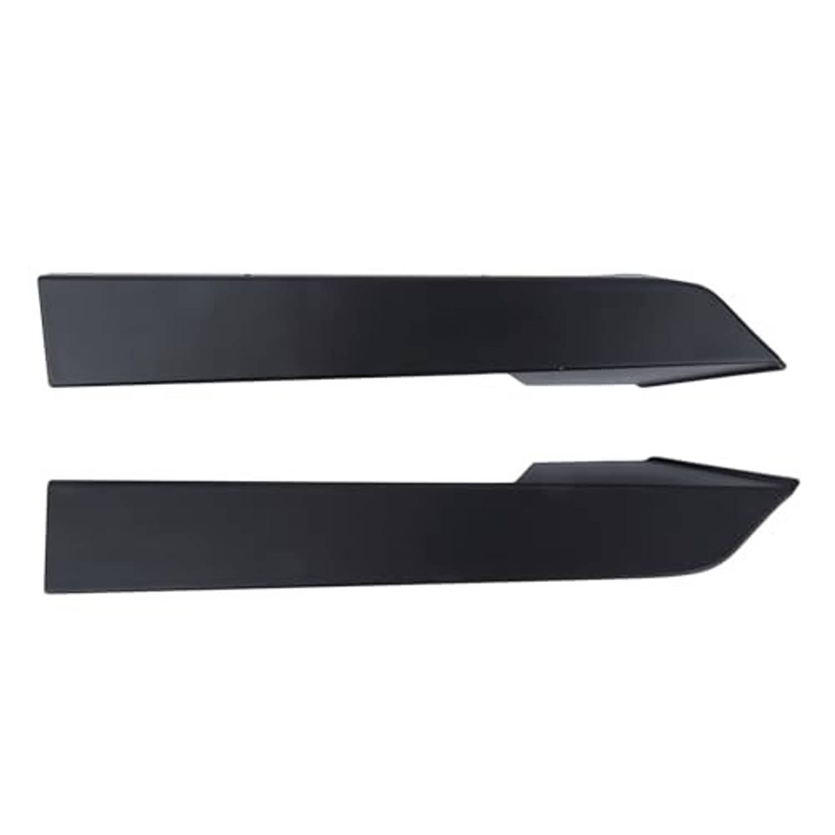 Front bumper lower grille covers, matte black, left and right pair