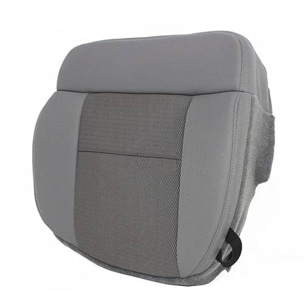Flint gray perforated cloth front seat bottom cover with padded sides, driver-side