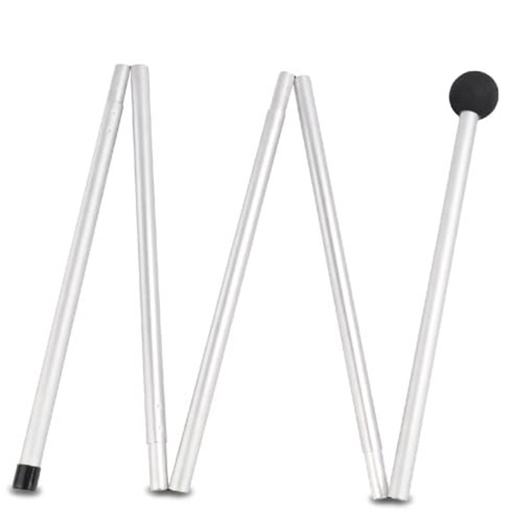 Aluminum beach tent replacement poles with black rubber end caps