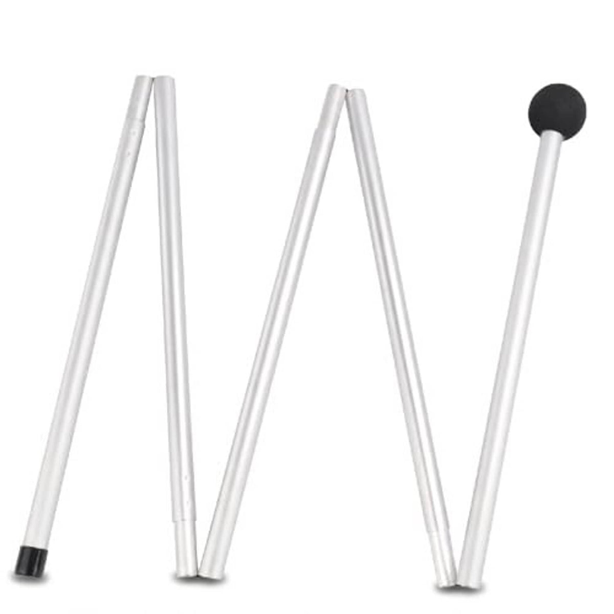 Aluminum beach tent replacement poles with black rubber end caps