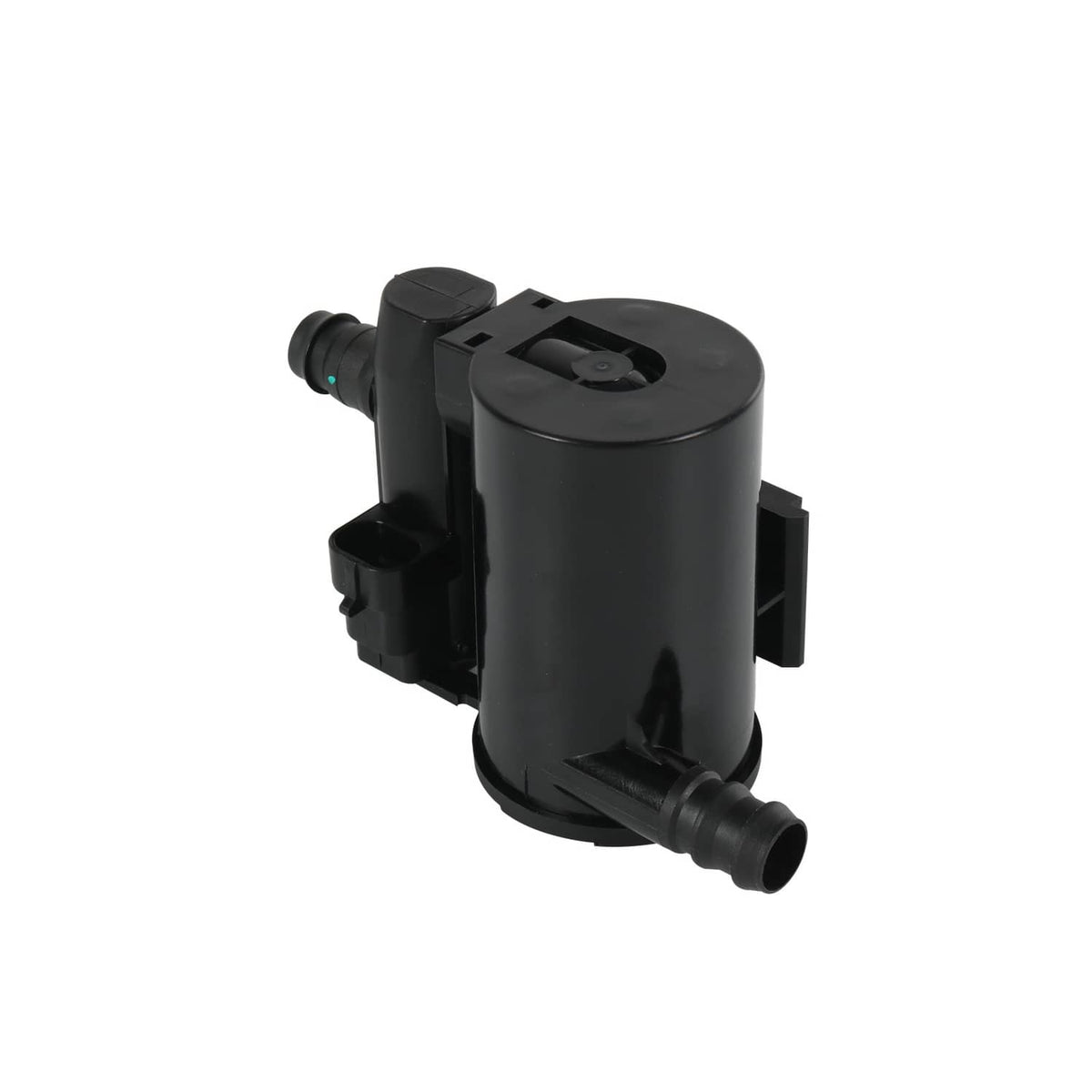 Vapor canister vent solenoid, black housing with hose nipples and connector bracket