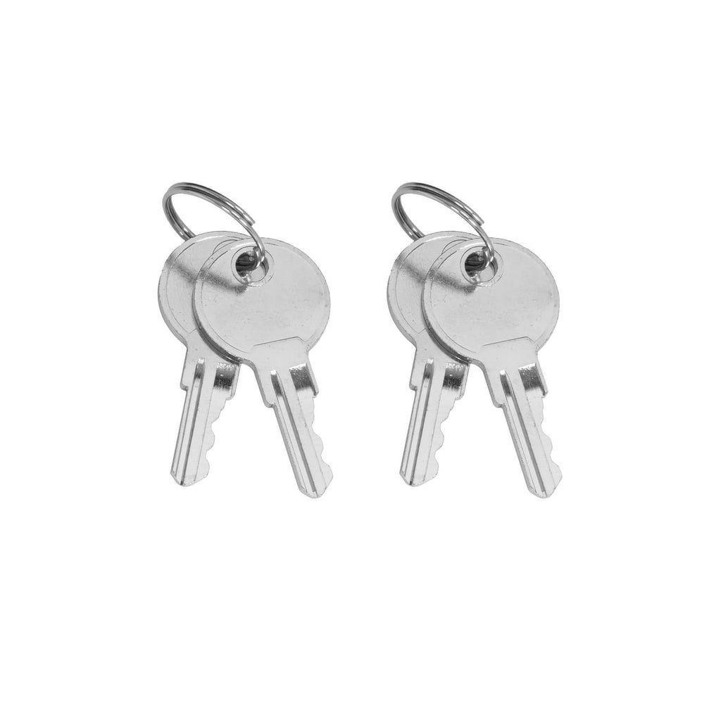 Two silver spare keys with key rings included