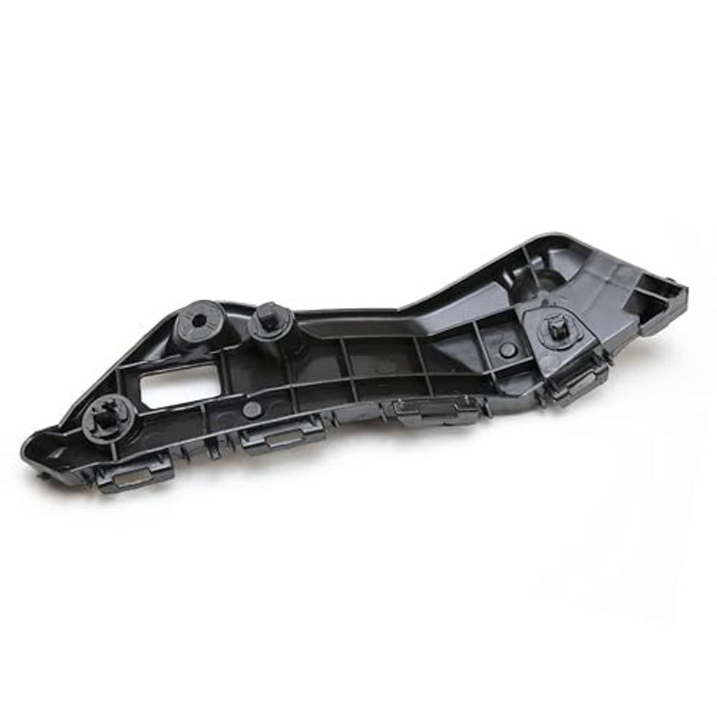 Front bumper retainer bracket support, black plastic with mounting plate and bolt holes