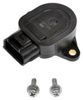 Dark throttle position sensor with electrical connector and two mounting screws