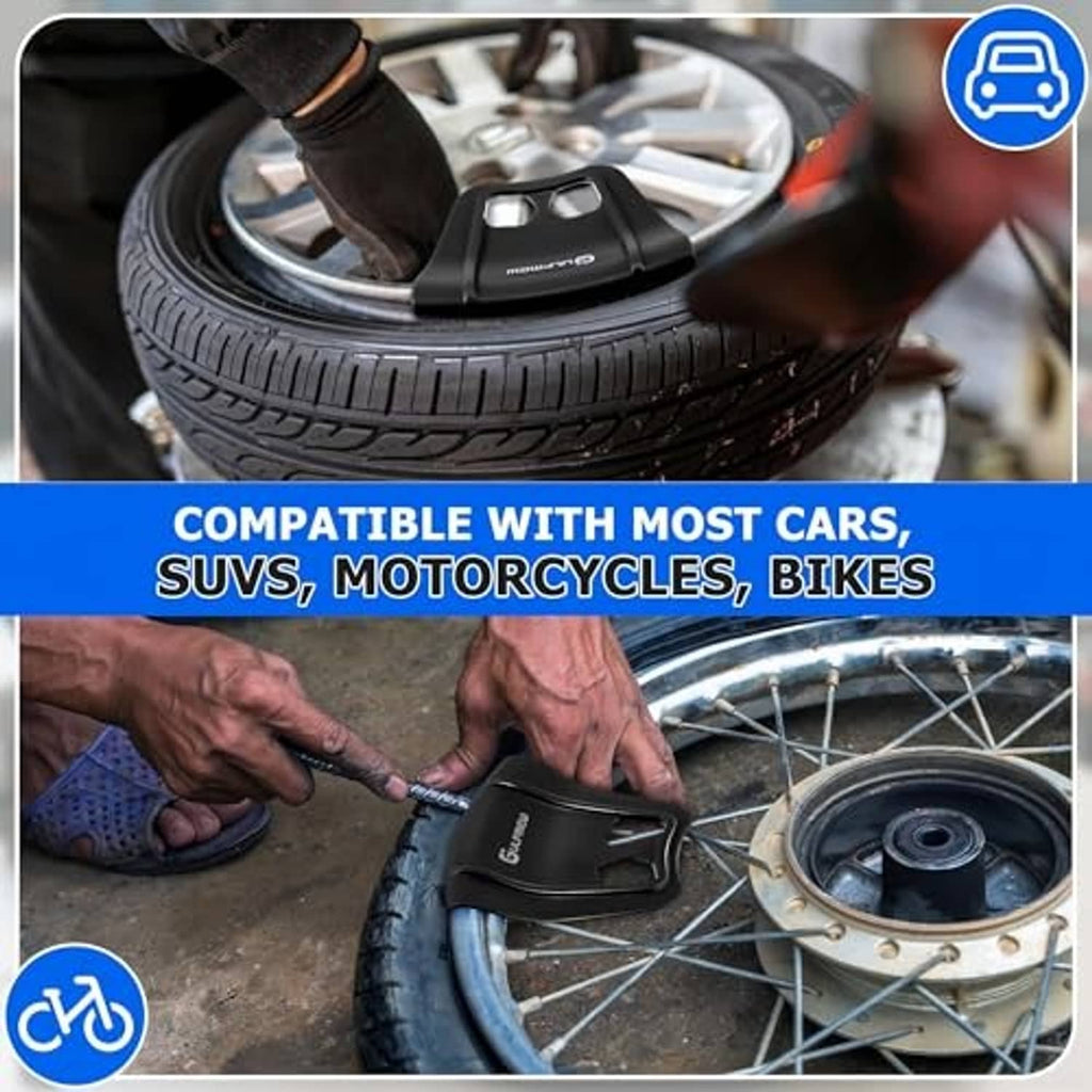 Black tire changing rim protector placed under the tire on a wheel, Gufmewu.