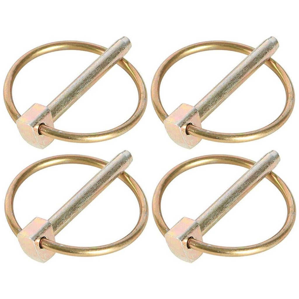 Metal front sway bar link disconnect kit, four gold rings with pin brackets