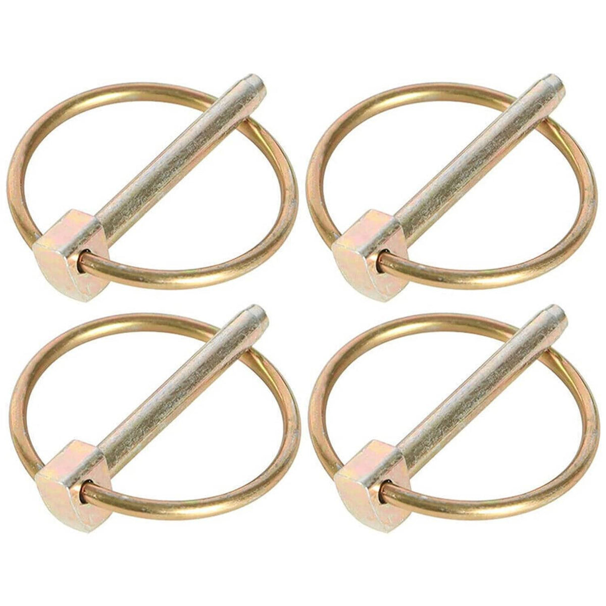 Metal front sway bar link disconnect kit, four gold rings with pin brackets