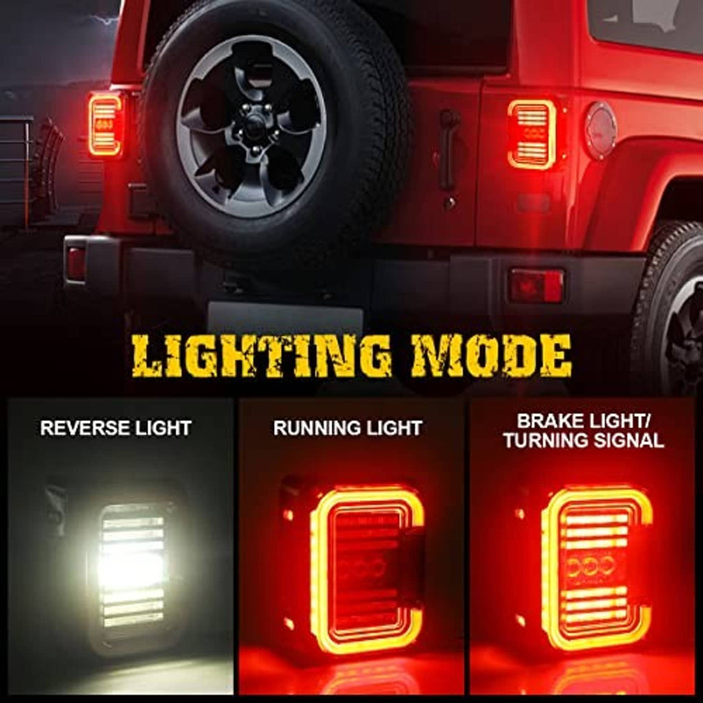 Single LED taillight with smoke lens showing red light bar patterns