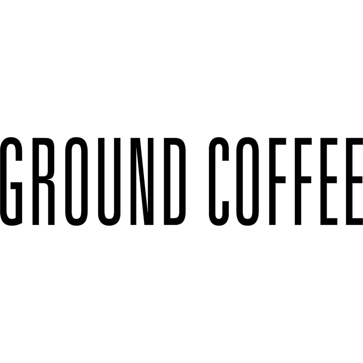 Ground coffee graphic text for Folgers Breakfast Blend K-cup pods.