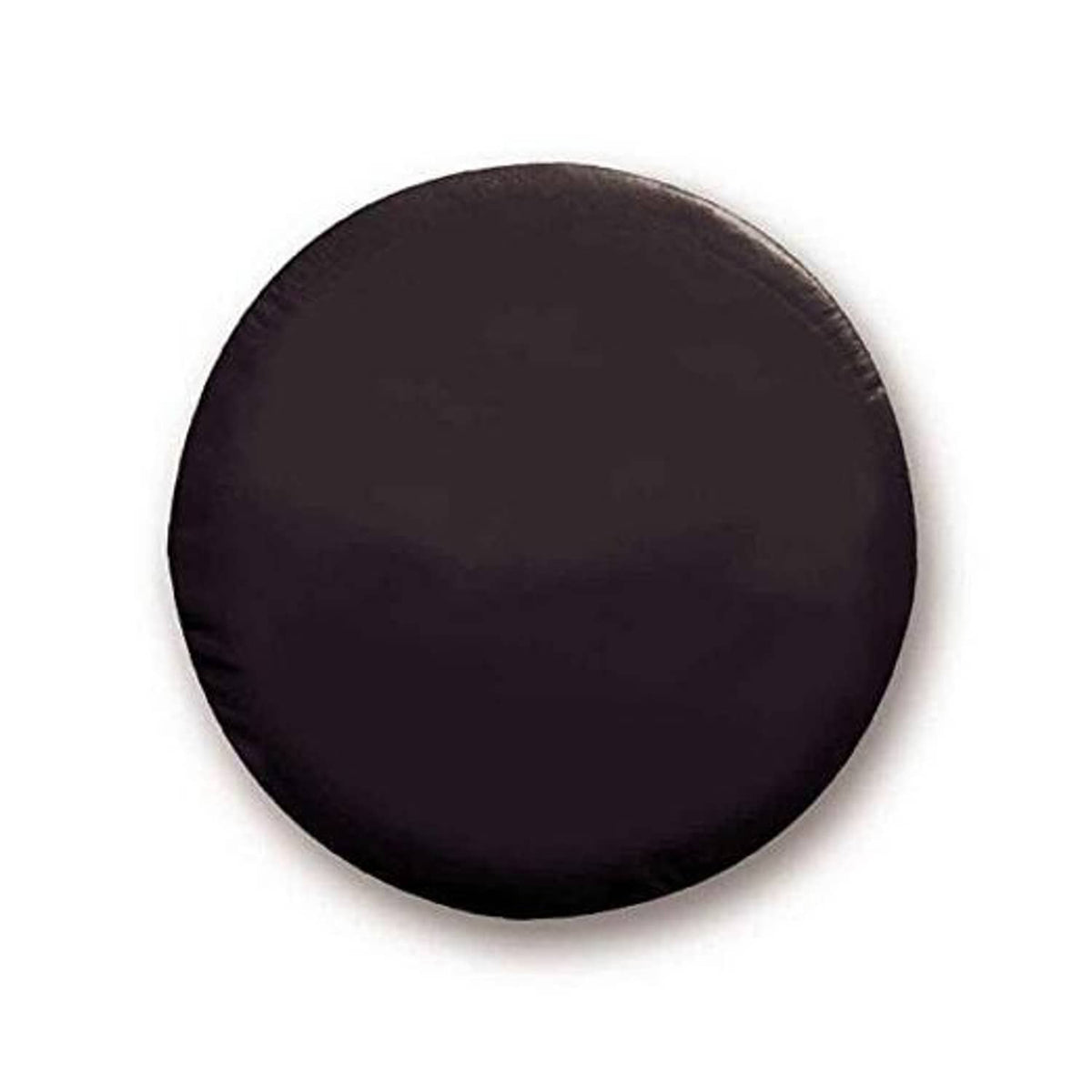 Round black vinyl spare tire cover, smooth exterior