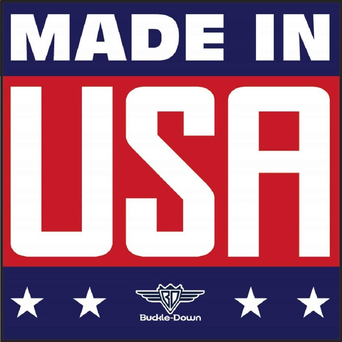 Made in USA flag badge graphic for guitar strap