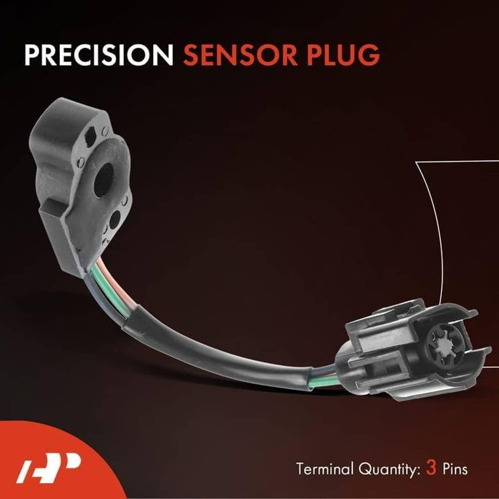 Throttle position sensor precision plug with green-striped wire harness, 3-pin