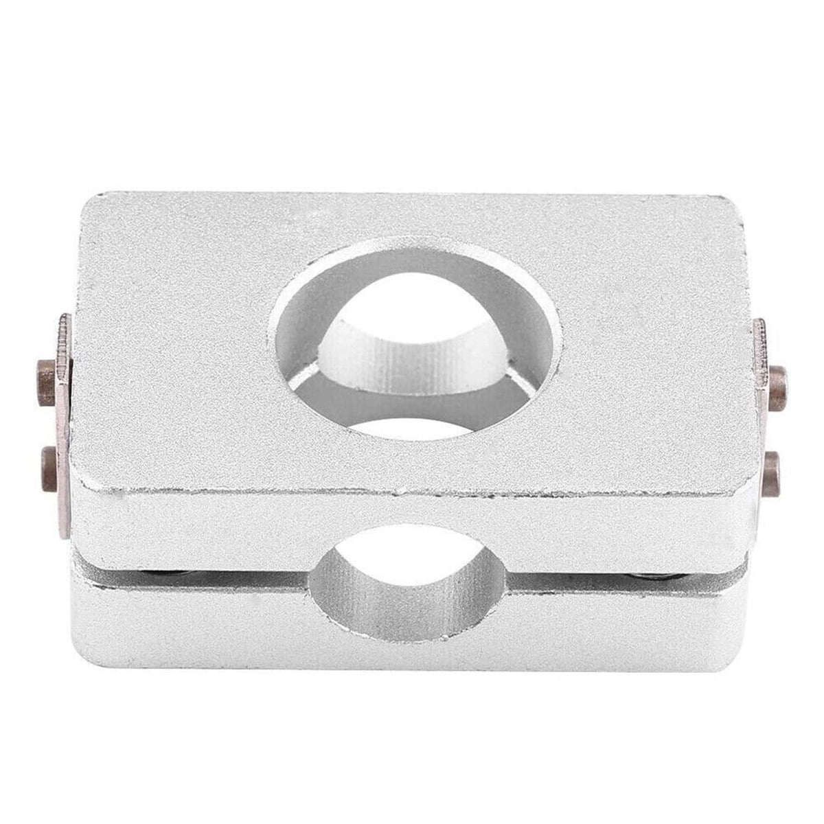 Silver metal conversion plate with large top circular hole and front slot