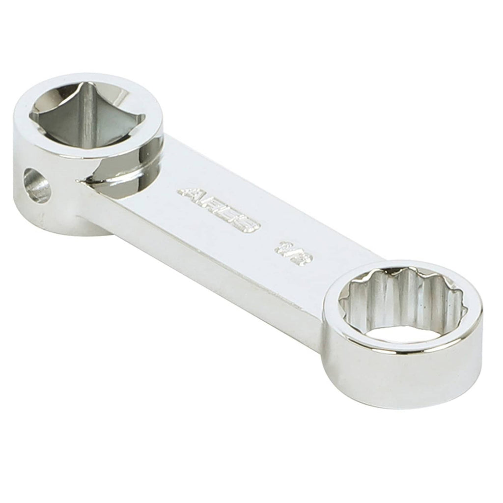 1/2 in 12-point box torque adapter, silver chrome, dual socket ends