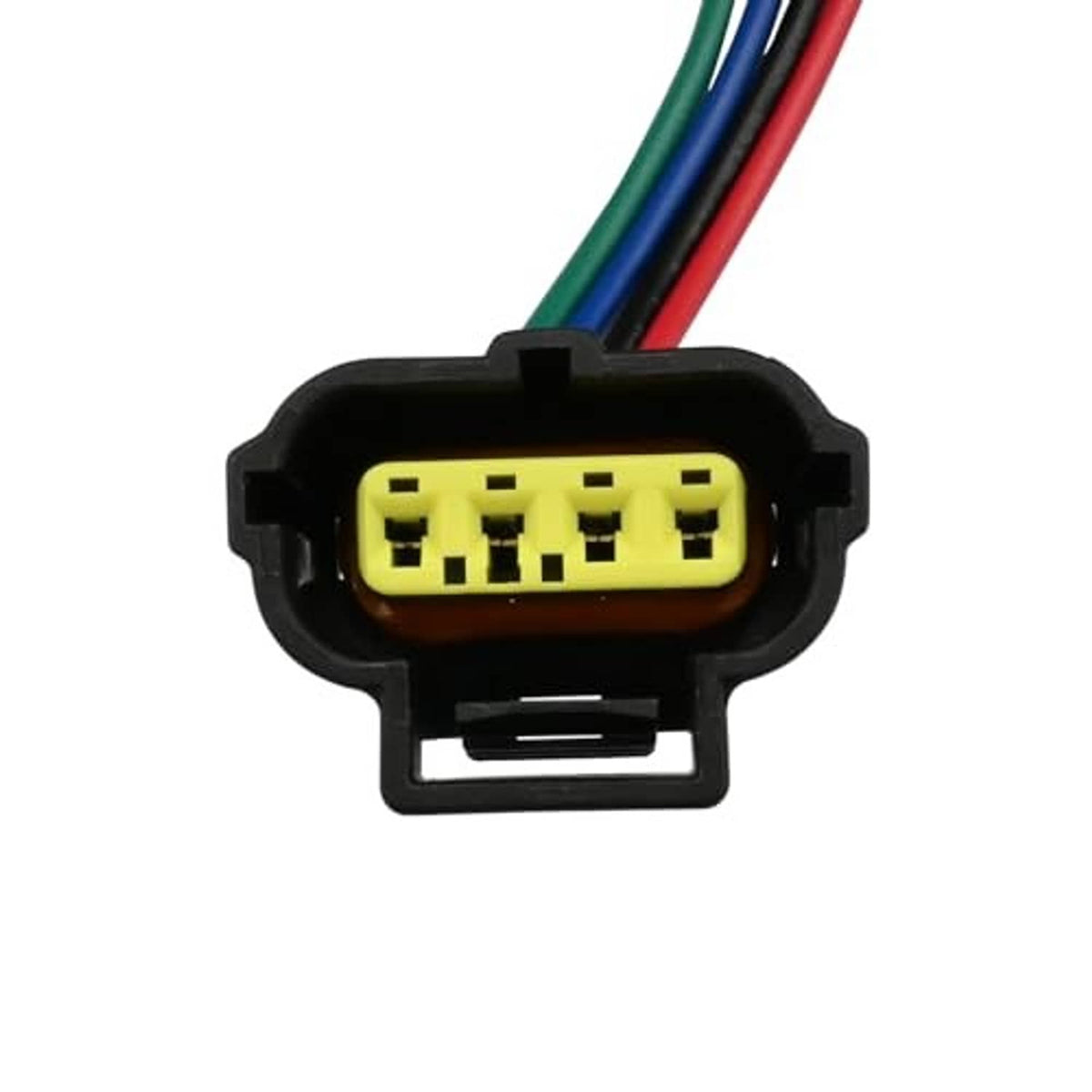 Throttle body actuator connector pigtail, 6-pin plug with yellow center and multicolor wires