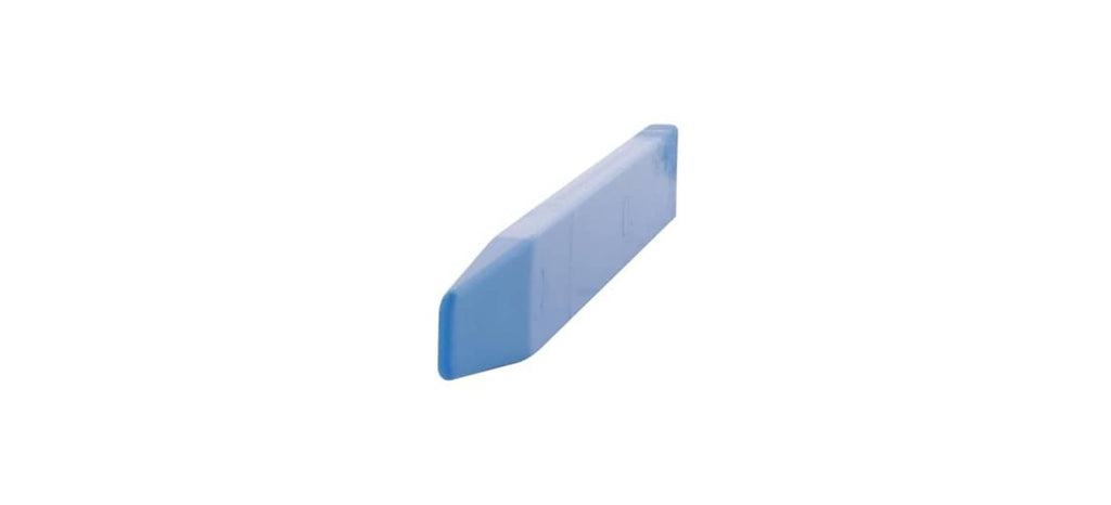 Blue tapered tip of windshield stick setting tool with end cap profile