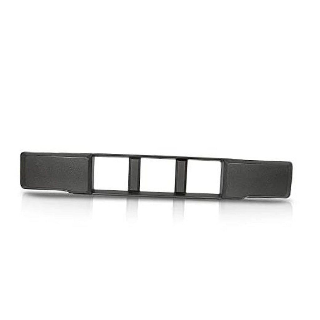 Front bumper lower grille trim panel, dark gray/black with four vertical bars
