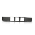 Front bumper lower grille trim panel, dark gray/black with four vertical bars