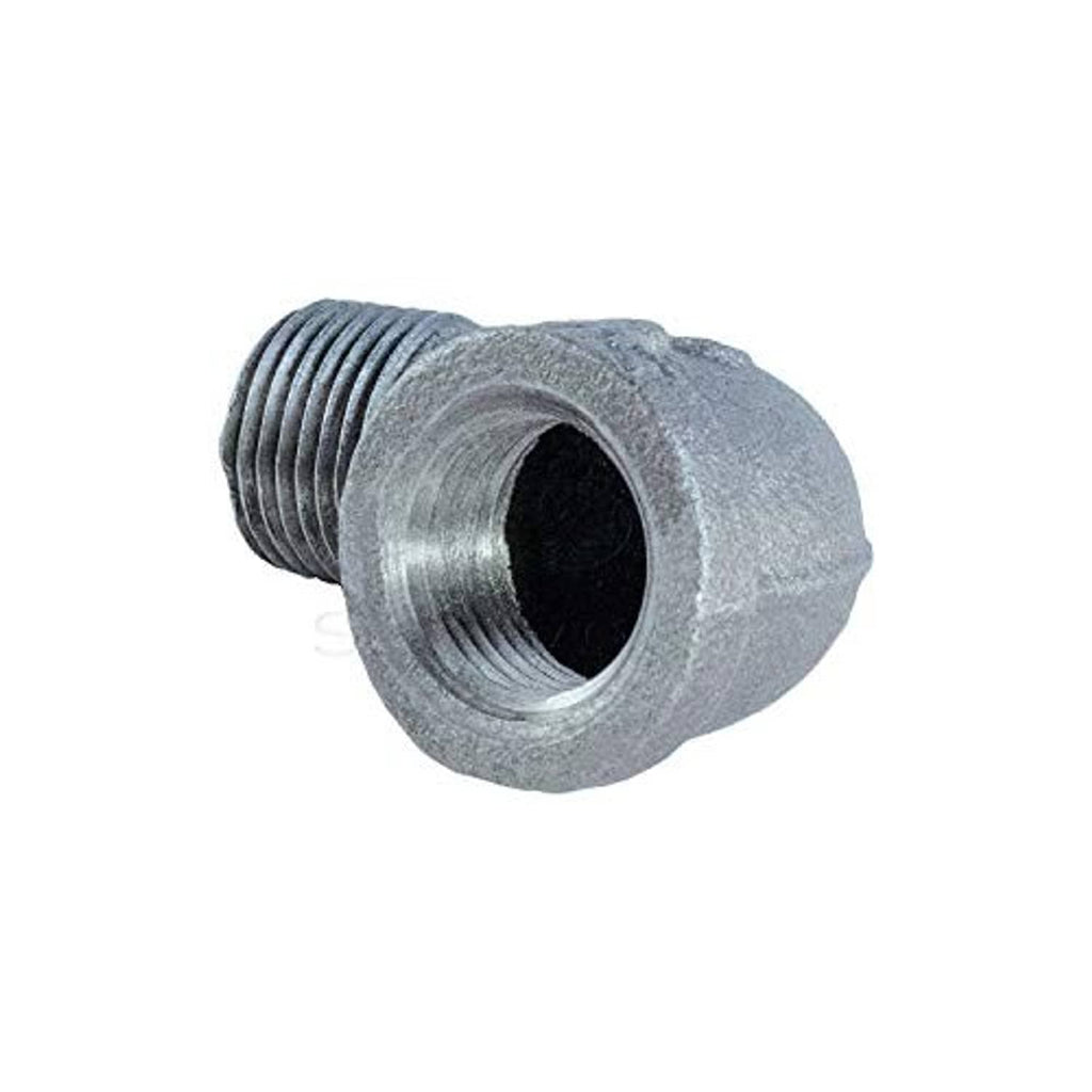 Galvanized 90-degree street elbow fitting with open end and external threads, 1 in.