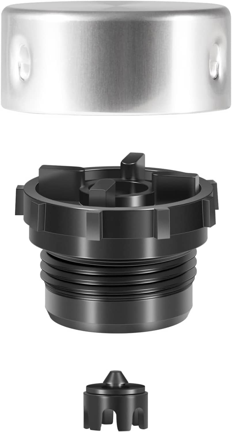 Vacuum breaker repair kit with silver cap and black threaded bonnet assembly