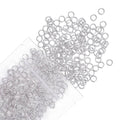 Silver split jump rings with double loops for jewelry making, bulk pack