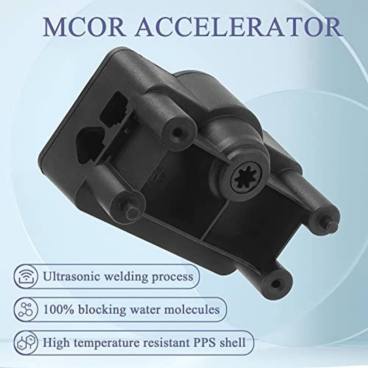 Black MCOR accelerator throttle potentiometer unit with rugged PPS housing