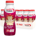 Premier Protein Indulgence protein shake bottles, white chocolate raspberry, 12-pack