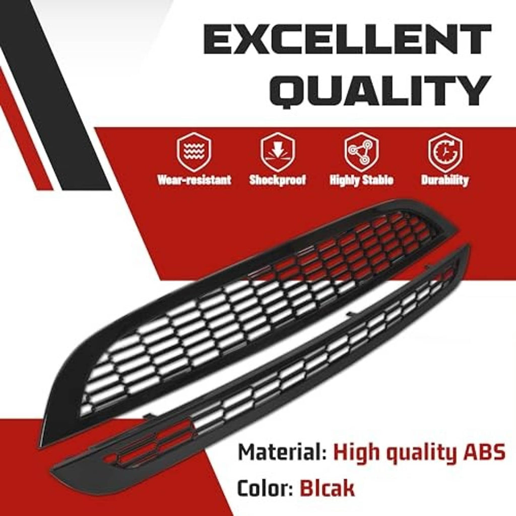 Black honeycomb mesh grille made of high-quality ABS for front installation