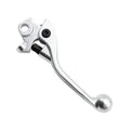 Front brake lever replacement, silver metal lever with black pivot insert and bracket