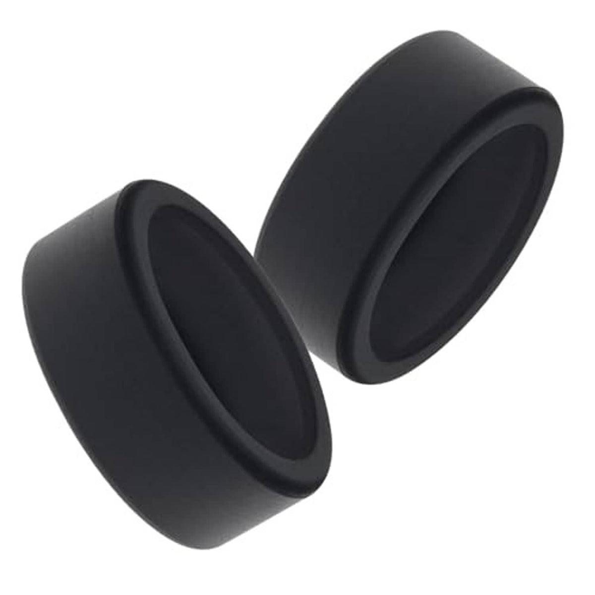 Black silicone ring cover case for Oura Ring Gen 3, angled pair
