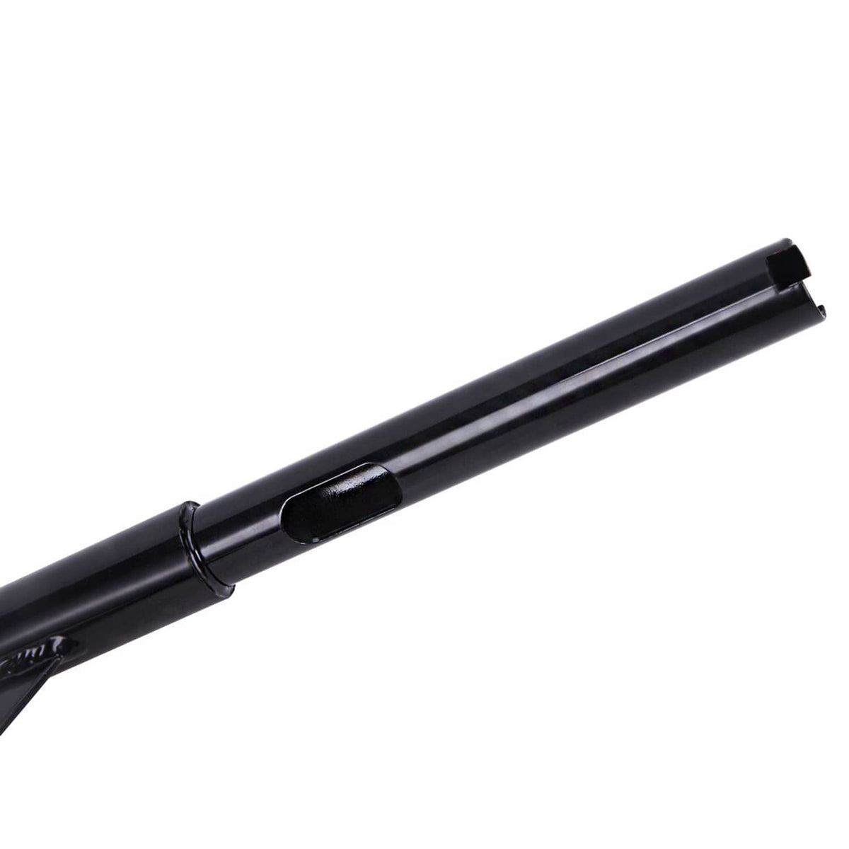 Black ape hanger handlebar tube with smooth bar section and small centered control cover