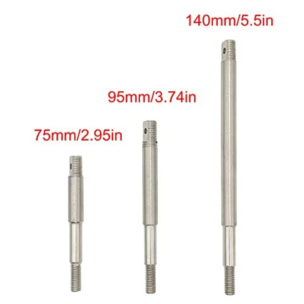 Metal gear shifter adapter set with three threaded rods, 75/95/140 mm