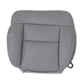 Gray microfiber leather front seat cover bottom replacement, stitched center panel seams
