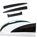 Black universal rear trunk spoiler tail wing set, three-piece