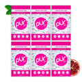 Aspartame-free pomegranate mint xylitol gum pouches, 6-pack with pur branding