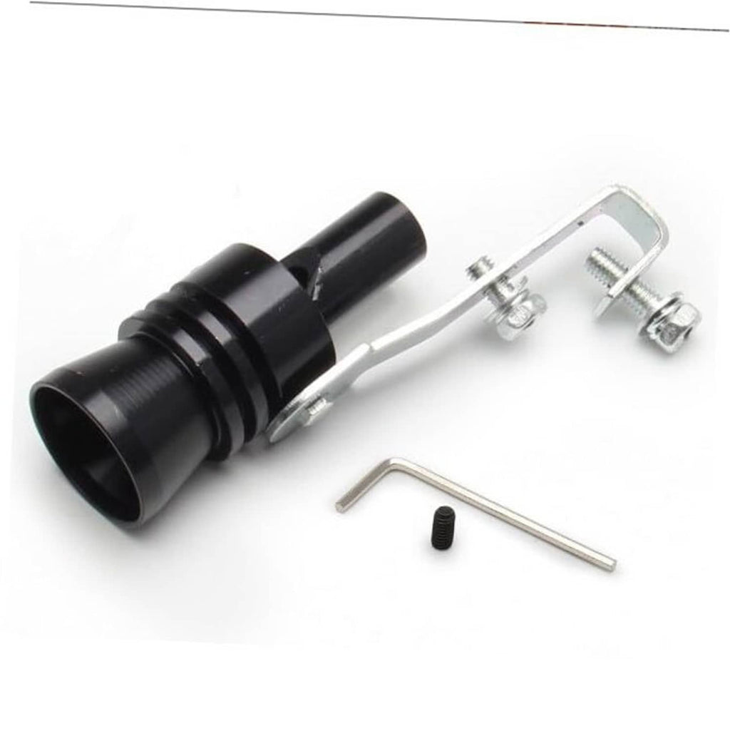 Universal car turbo sound exhaust whistle muffler pipe with black aluminum inlet and clamps