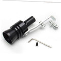 Universal car turbo sound exhaust whistle muffler pipe with black aluminum inlet and clamps