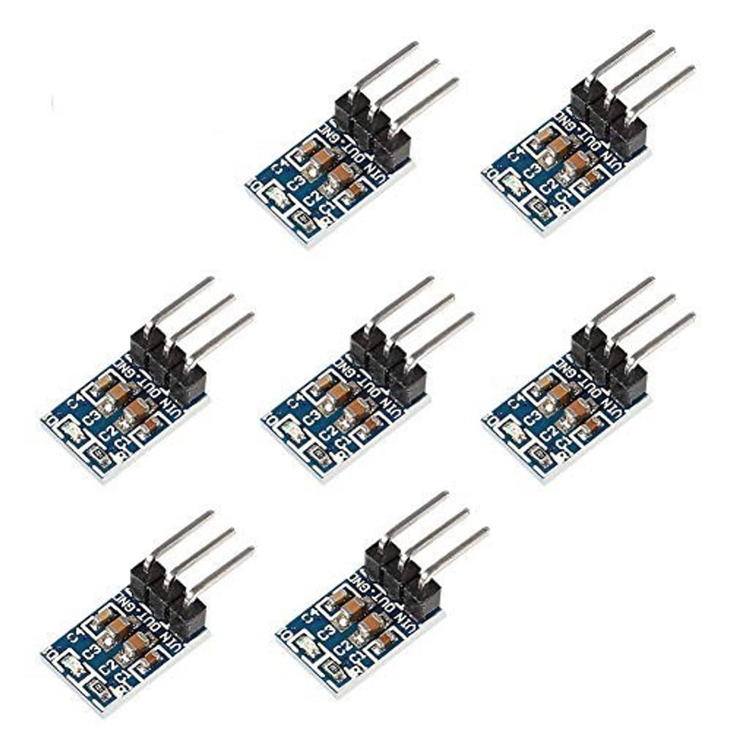 Set of 3.3V buck converter modules with 3-pin connectors, blue PCB boards