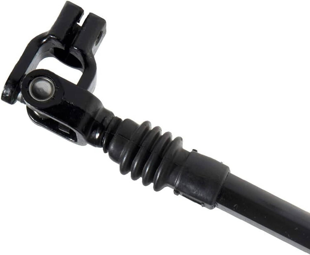 Black power steering shaft with adjustable joint housing and ribbed coupler