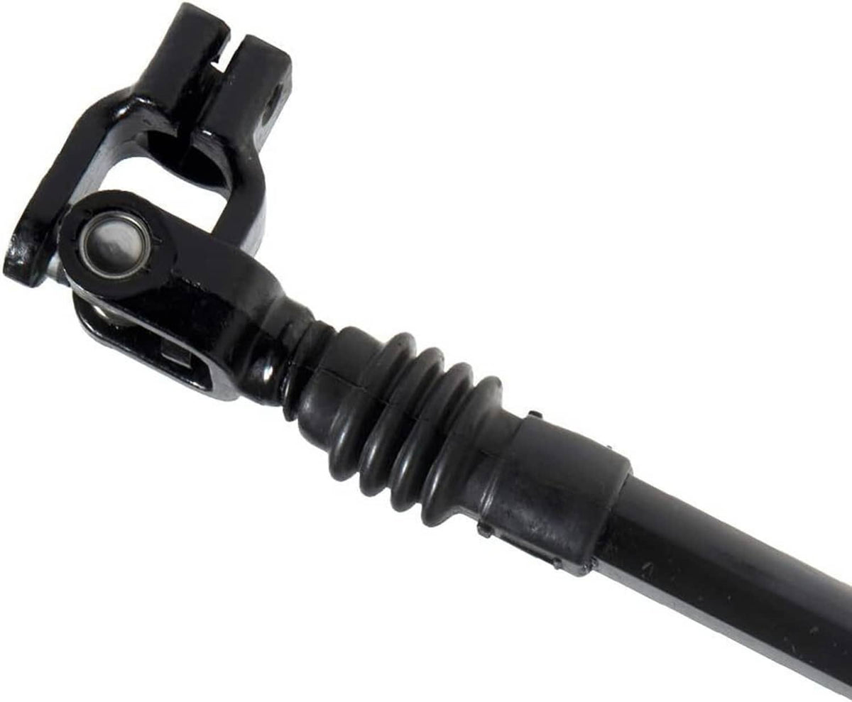 Black power steering shaft with adjustable joint housing and ribbed coupler