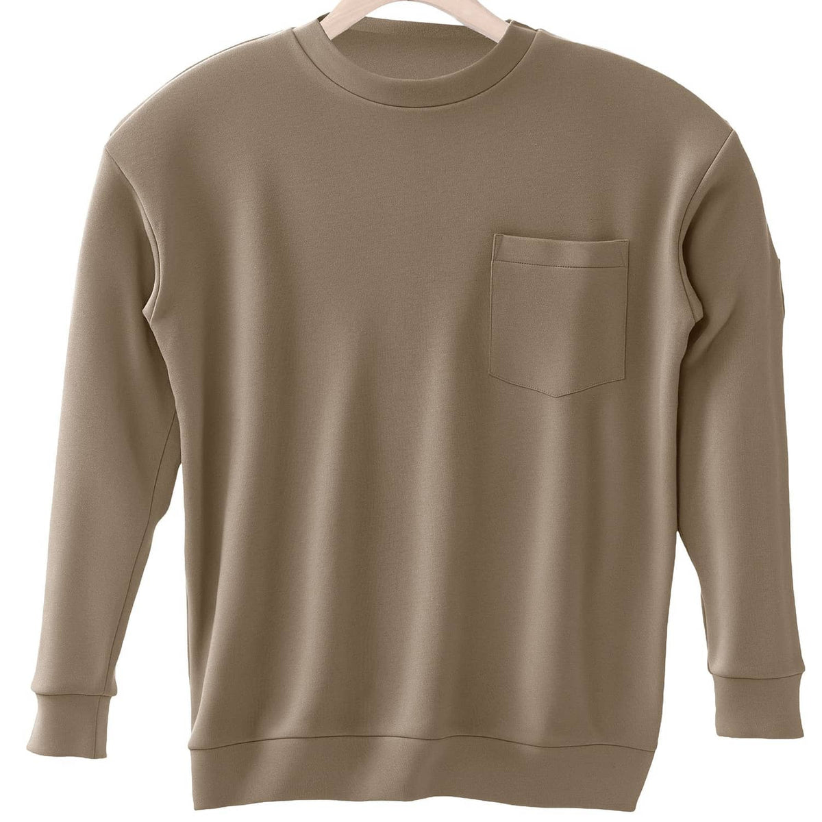 Men's flame-resistant long-sleeve work shirt with chest pocket, front view